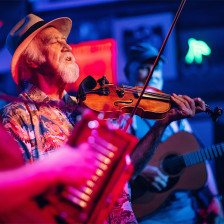 Musicians playing at the Blue Moon Saloon in Lafayette, Louisiana